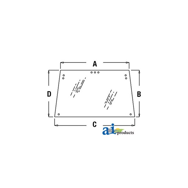 Glass, Rear, Upper - Hinged 53" x23" x4.5"